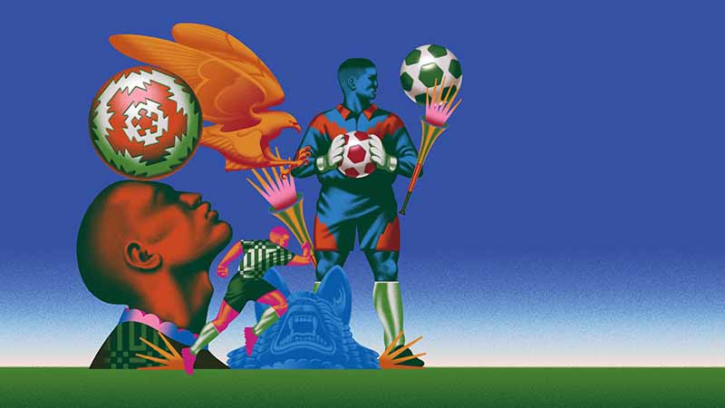 Artwork by Cesar Canseco from Mexico City, Mexico, created for Visa’s Reimagine FIFA World Cup 2026 collaboration.