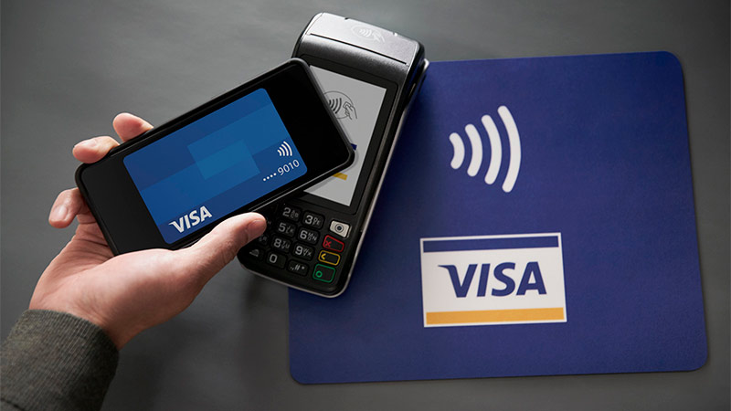 visa card and card machine